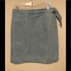 Ann Taylor Loft Denim wrap skirt